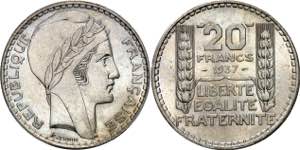 IIIe République (1870-1940). 20 francs ... 