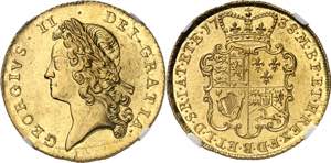 Georges II (1727-1760). 2 guinées Or 1738, ... 