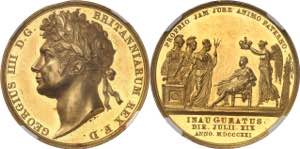 Georges IV (1820-1830). Médaille d’Or, le ... 