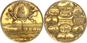Léopold Ier (1657-1705). Médaille d’or ... 