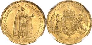 François-Joseph Ier (1848-1916). 10 korona ... 