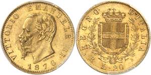 Victor-Emmanuel II (1861-1878). 20 lire ... 