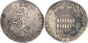 Honoré II (1604-1662). Écu de 60 sols ... 