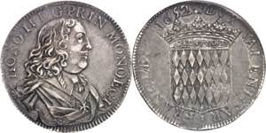 Honoré II (1604-1662). Écu de 60 sols ... 