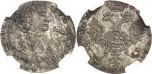 Pierre Ier le Grand (1689-1725). 1/2 chekh ... 