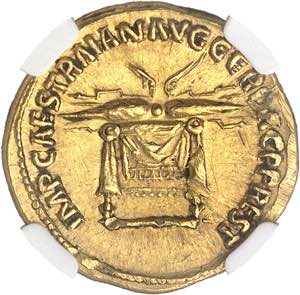 Trajan (98-117). Aureus 112-113, Rome. NGC ... 