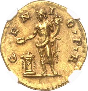 Hadrien (117-138). Aureus 134-138, Rome. NGC ... 