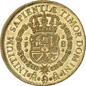 Philippe V (1700-1746). 8 escudos 1732 F, ... 