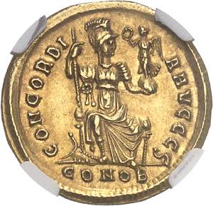 Théodose II (402-450). Solidus 402, ... 