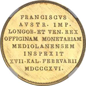 François Ier (1792-1835). Médaille d’Or, ... 