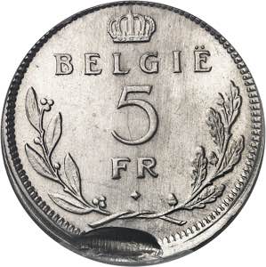 Léopold III (1934-1951). 5 francs légende ... 