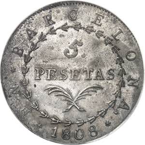 Joseph Napoléon (1808-1813). 5 pesetas ... 