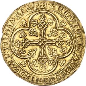 Édouard III (1337-1360). Écu d’or à la ... 