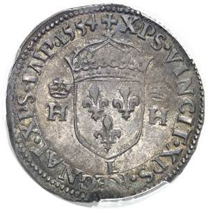 Henri II (1547-1559). Teston au buste ... 
