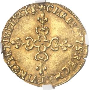 Charles X (1589-1594). Écu d’or au soleil ... 