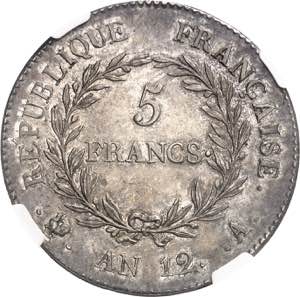 Consulat (1799-1804). 5 francs Bonaparte An ... 