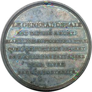 Consulat (1799-1804). Médaille, mort du ... 