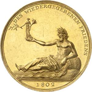 Consulat (1799-1804). Médaille d’Or ... 
