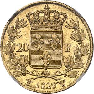 Charles X (1824-1830). 20 francs 1829, W, ... 