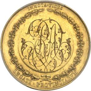 Charles X (1824-1830). Médaille d’Or, ... 