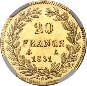 Louis-Philippe Ier (1830-1848). 20 francs ... 