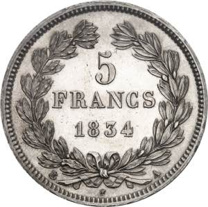 Louis-Philippe Ier (1830-1848). 5 francs ... 