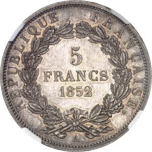 IIe République (1848-1852). 5 francs ... 
