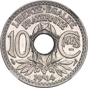 IIIe République (1870-1940). 10 centimes ... 