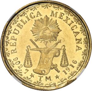 République du Mexique (1821-1917). 60 pesos ... 