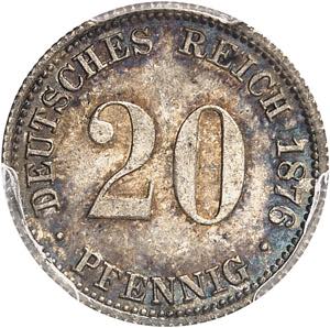 Empire allemand (1871-1918). 20 pfennig ... 