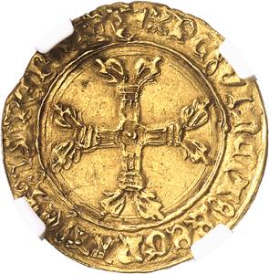 Charles VII (1422-1461). Demi-écu d’or à ... 