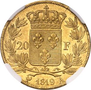 Louis XVIII (1814-1824). 20 francs tête nue ... 