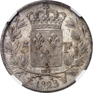 Louis XVIII (1814-1824). 5 francs buste nu ... 