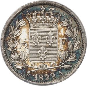Louis XVIII (1814-1824). 1/2 franc 1822, A, ... 