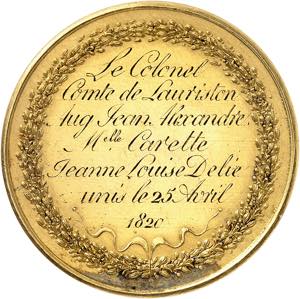 Louis XVIII (1814-1824). Médaille d’Or, ... 