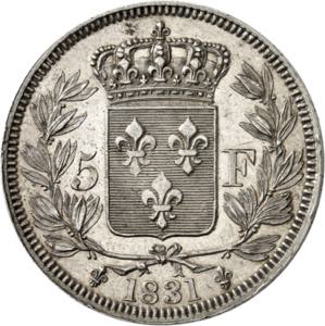 Henri V (1820-1883). 5 francs 1831, ... 