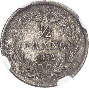 Louis-Philippe Ier (1830-1848). 1/2 franc ... 