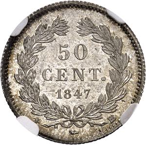 Louis-Philippe Ier (1830-1848). 50 centimes ... 