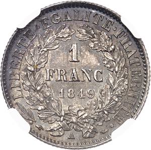 IIe République (1848-1852). 1 franc Cérès ... 