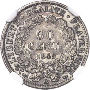 IIe République (1848-1852). 50 centimes ... 