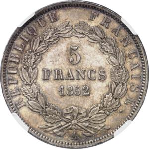 IIe République (1848-1852). 5 francs J. J. ... 