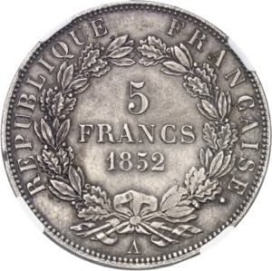 IIe République (1848-1852). 5 francs J. J. ... 