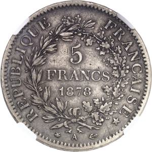 IIIe République (1870-1940). 5 francs ... 