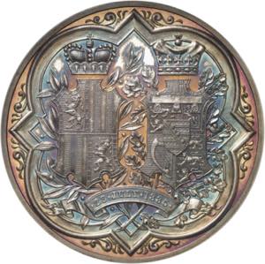 Victoria (1837-1901). Médaille, mariage ... 