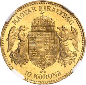 François-Joseph Ier (1848-1916). 10 korona ... 