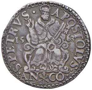 Ancona. Pio IV (1559-1565). Testone 1563 ... 