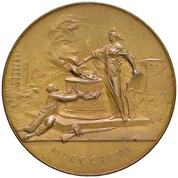 Trieste - Medaglia 1896 ai caduti ... 