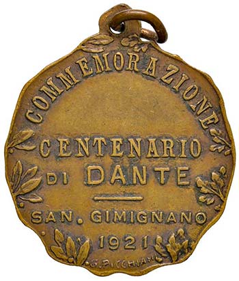 Dante - Medaglia commemorativa ... 
