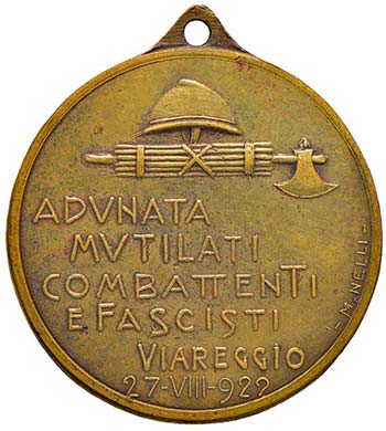 Viareggio - Medaglia mutilati 1922 ... 