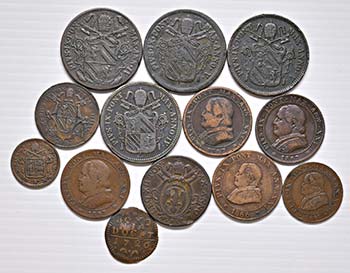 Lotto multiplo - 13 monete papali ... 